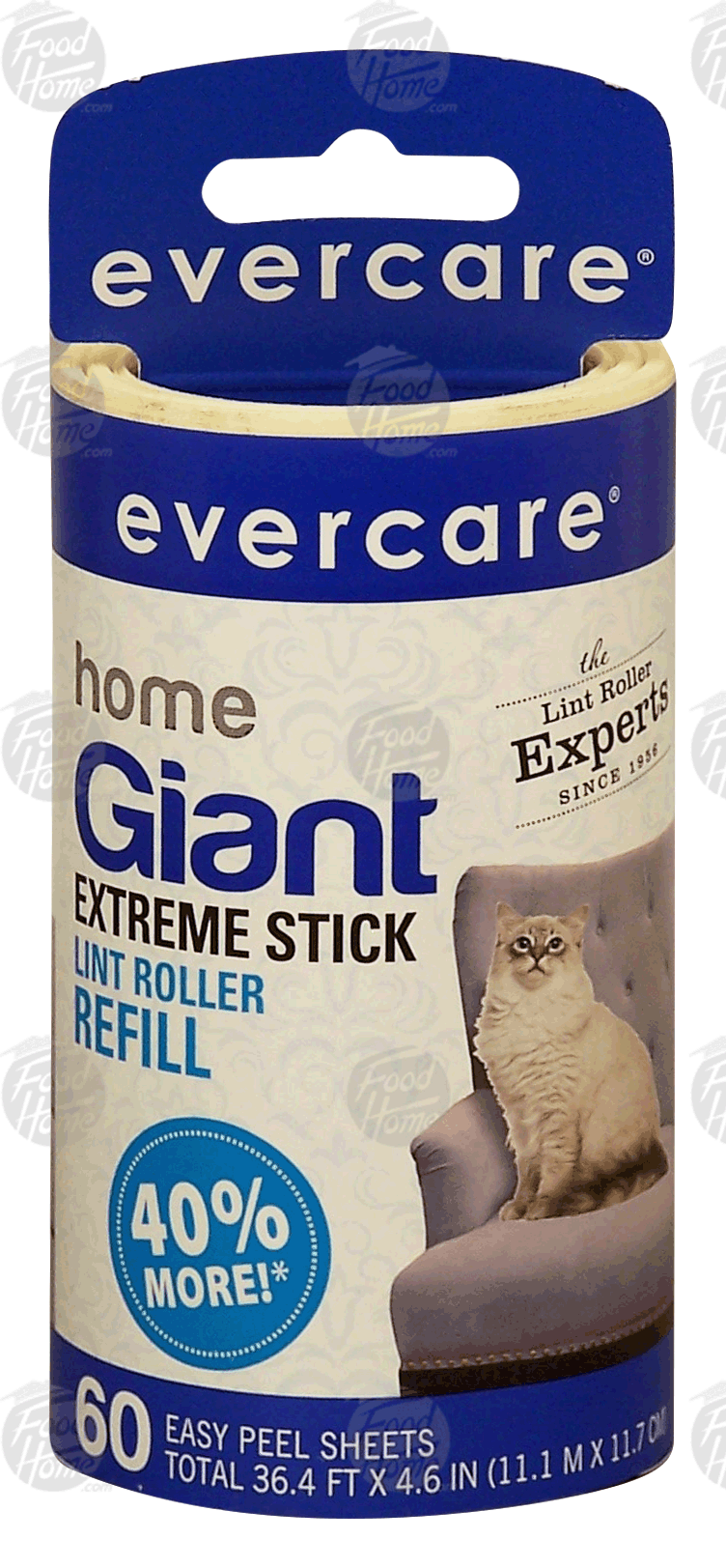 Evercare Giant extreme stick lint roller refill, 60 easy peel sheets Full-Size Picture